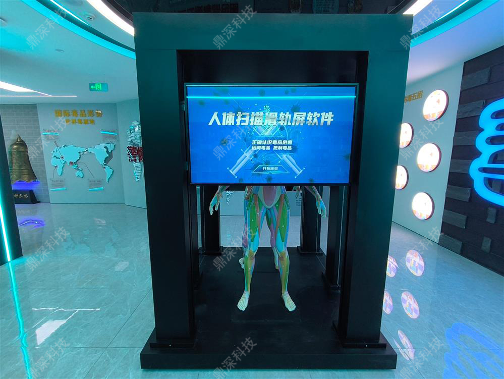 双面禁毒滑轨展示系统