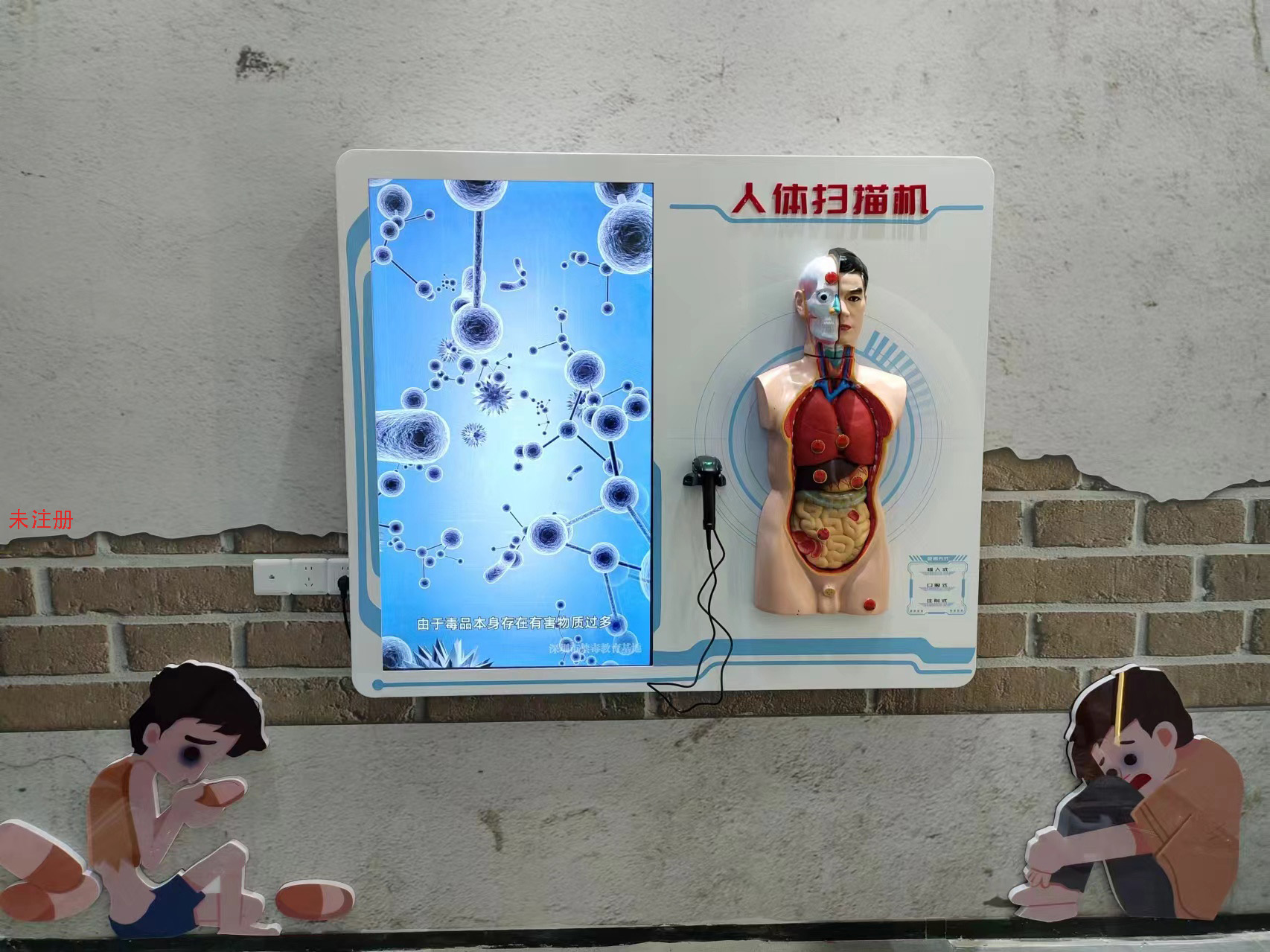 禁毒器官危害扫描互动系统 器官扫描学习系统