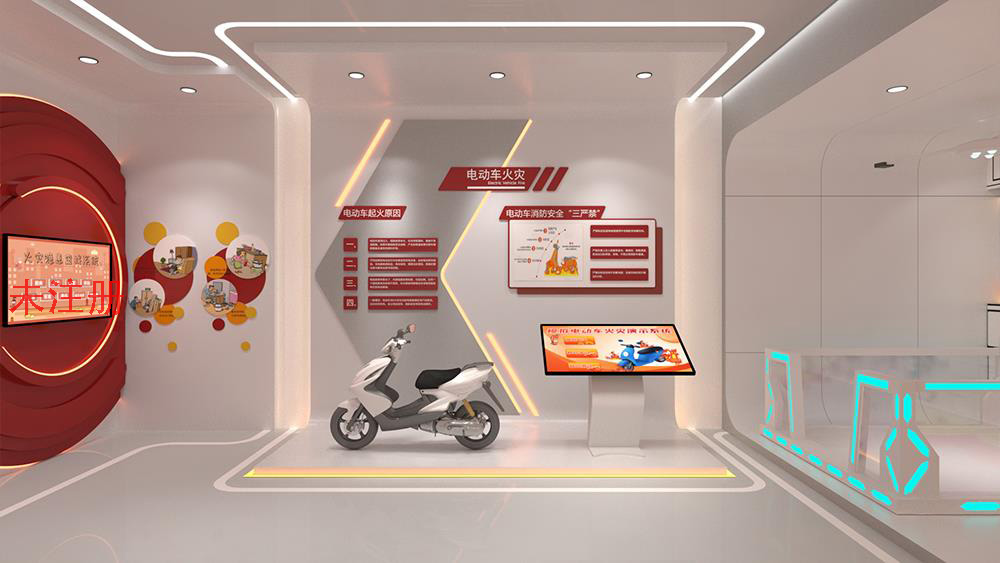 模拟电动车起火实验设备-消防展厅互动设备-鼎深