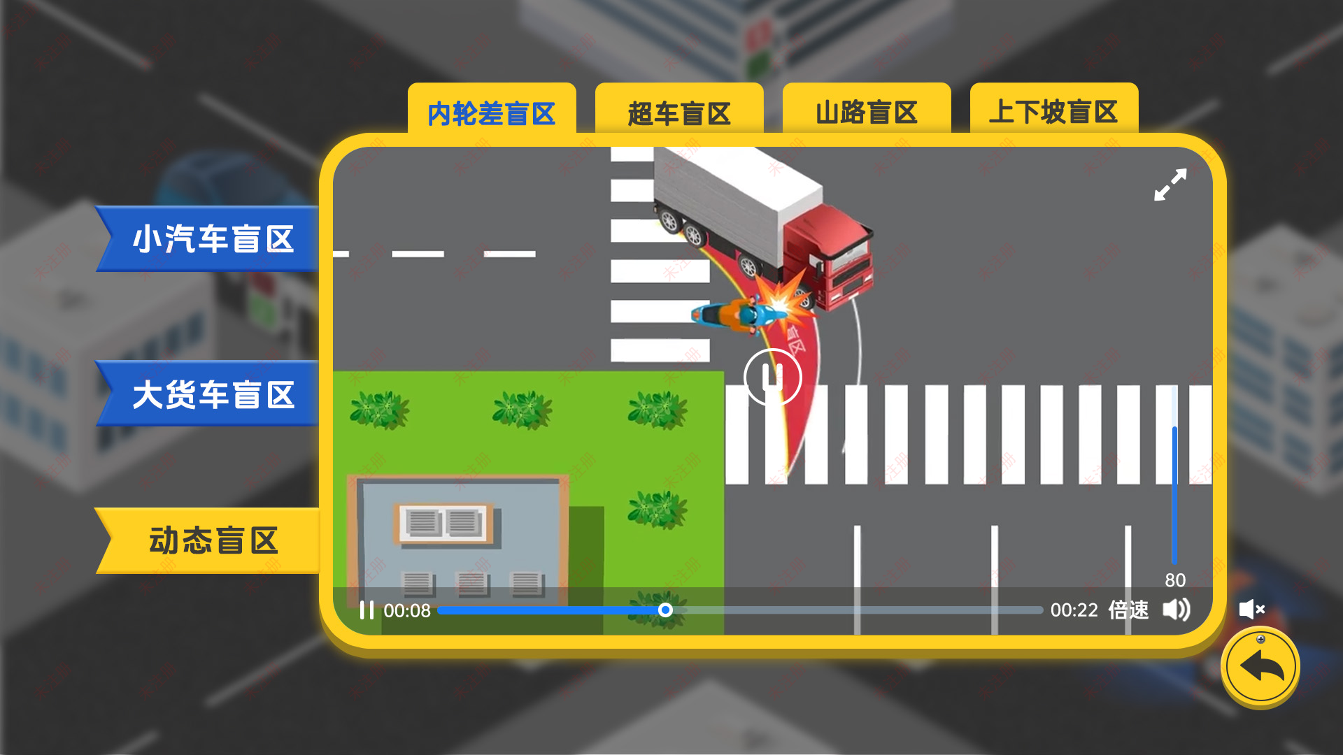 车辆盲区知识学习软件-交通车辆盲区科普系统